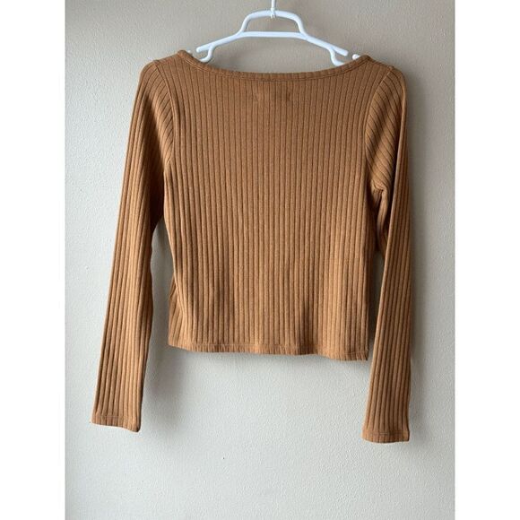 Madewell Scoop Neck Cropped Long Sleeve Women's Size Small - Picture 2 of 2